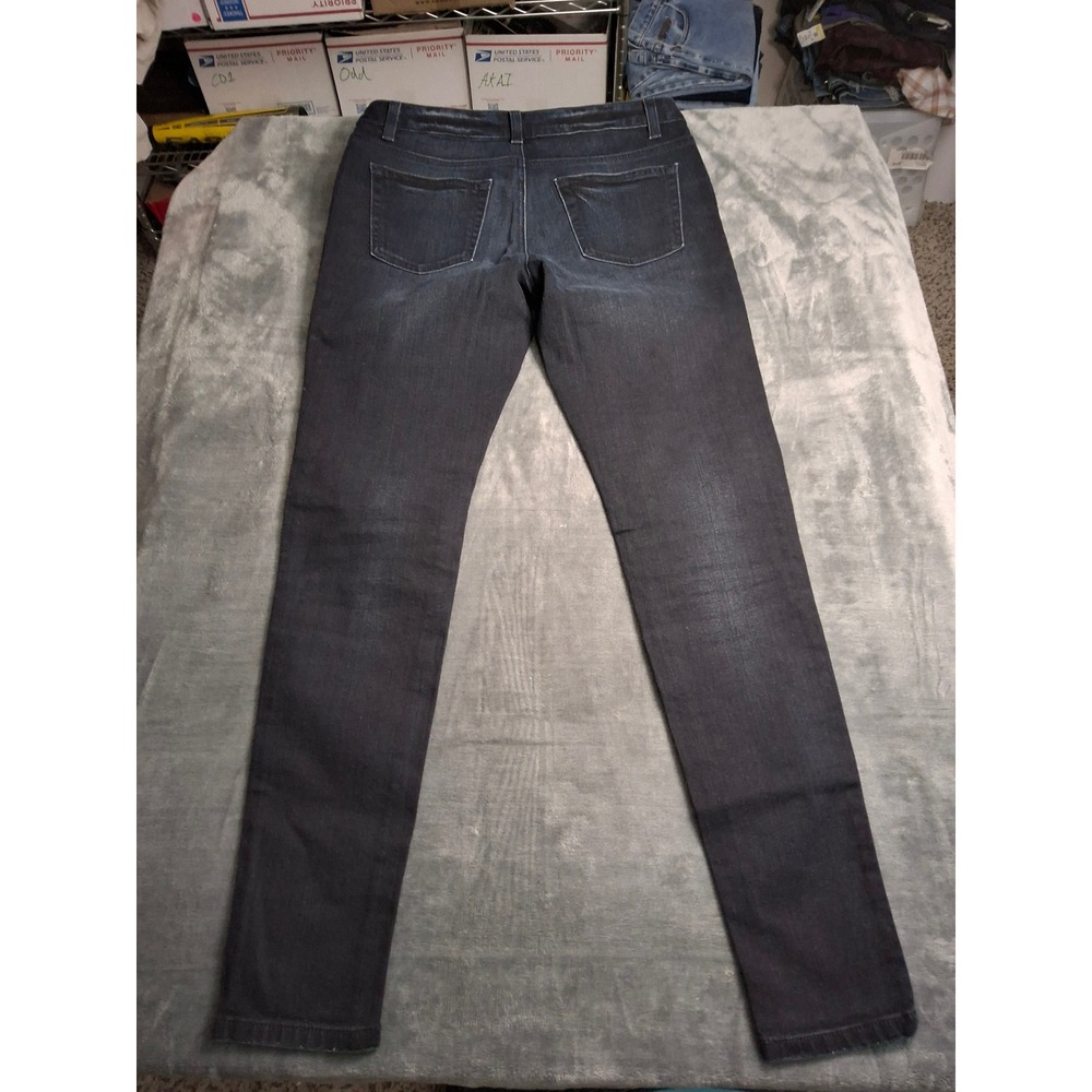 Michael Kors Womens Skinny Jeans Dark Wash Gold Zipper Detail Denim Blue Size 4 - Picture 14 of 16